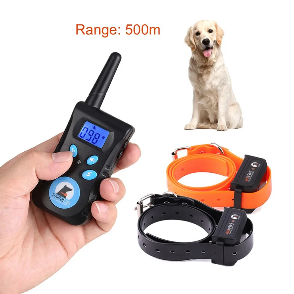 Training Collar for dogs Electric Shock+Vibration+Light+Word OF Command