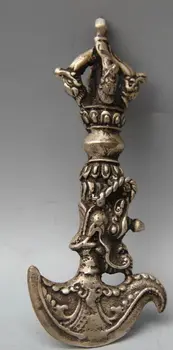

Tibet Tibetan Buddhism religion Silver Dragon head weapon Phurba Dagger Holder