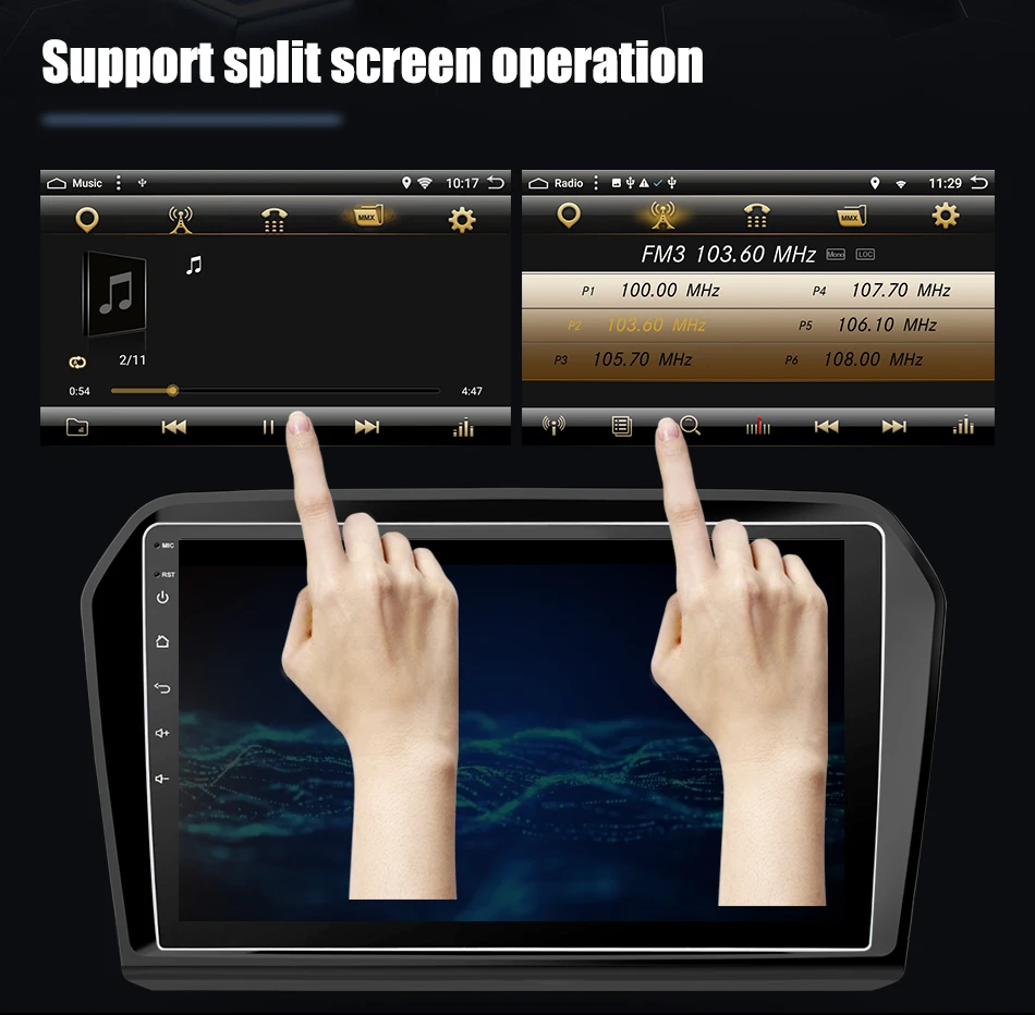 Discount Eunavi Two Din Car Multimedia Player Android 8.1 Auto Radio For Volkswagen/VW JETTA Octa 8 cores WIFI 2 din stereo 19