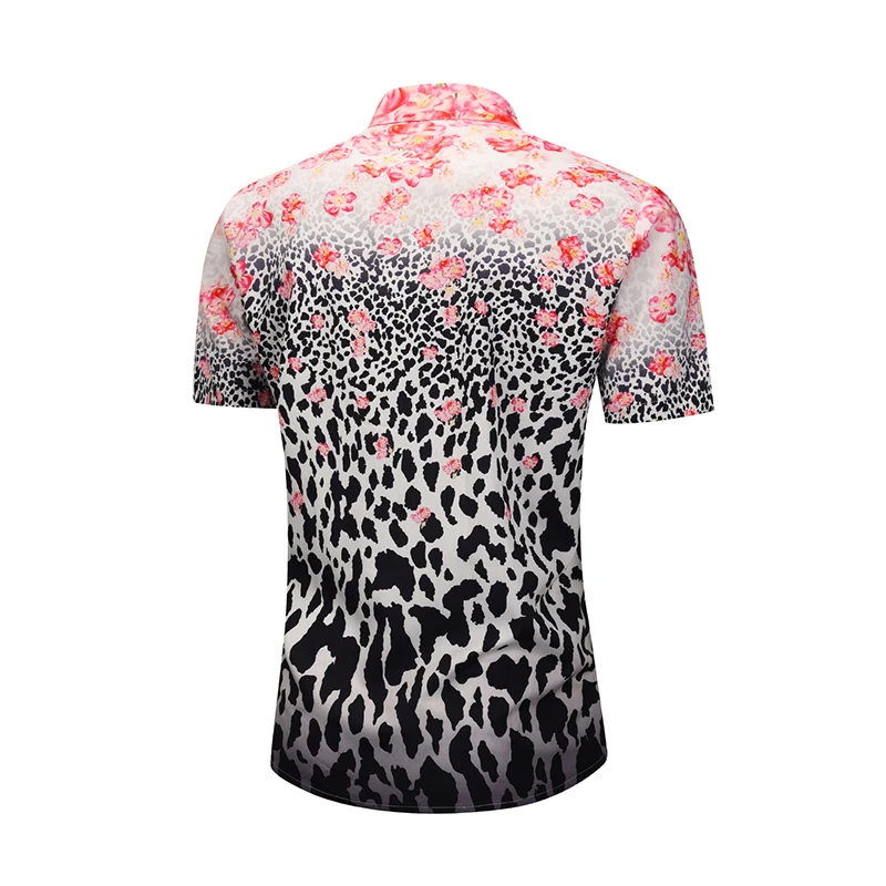 Mr.1991INC Гавайский Для мужчин рубашки Slim Fit Цветочные Leopard короткий рукав платье рубашка 3D Лето Уличная пляжная рубашка для Для мужчин M-XXL
