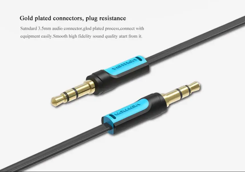 Vention 3.5mm Jack Male To Male Flexible Retractable Stereo Aux Audio Cable Cord Mar 13 Vention 3.5mm Jack Male To Male Flexible Retractable Stereo Aux Audio Cable Cord Mar 13