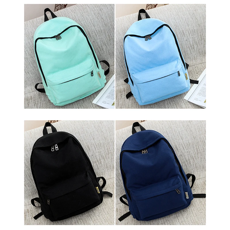 2019 قماش لون نقي ظهره الأزياء المراهقين فتاة على ظهره الإناث أفضل النساء الظهر Bagpack السفر حقيبة CC1301/q