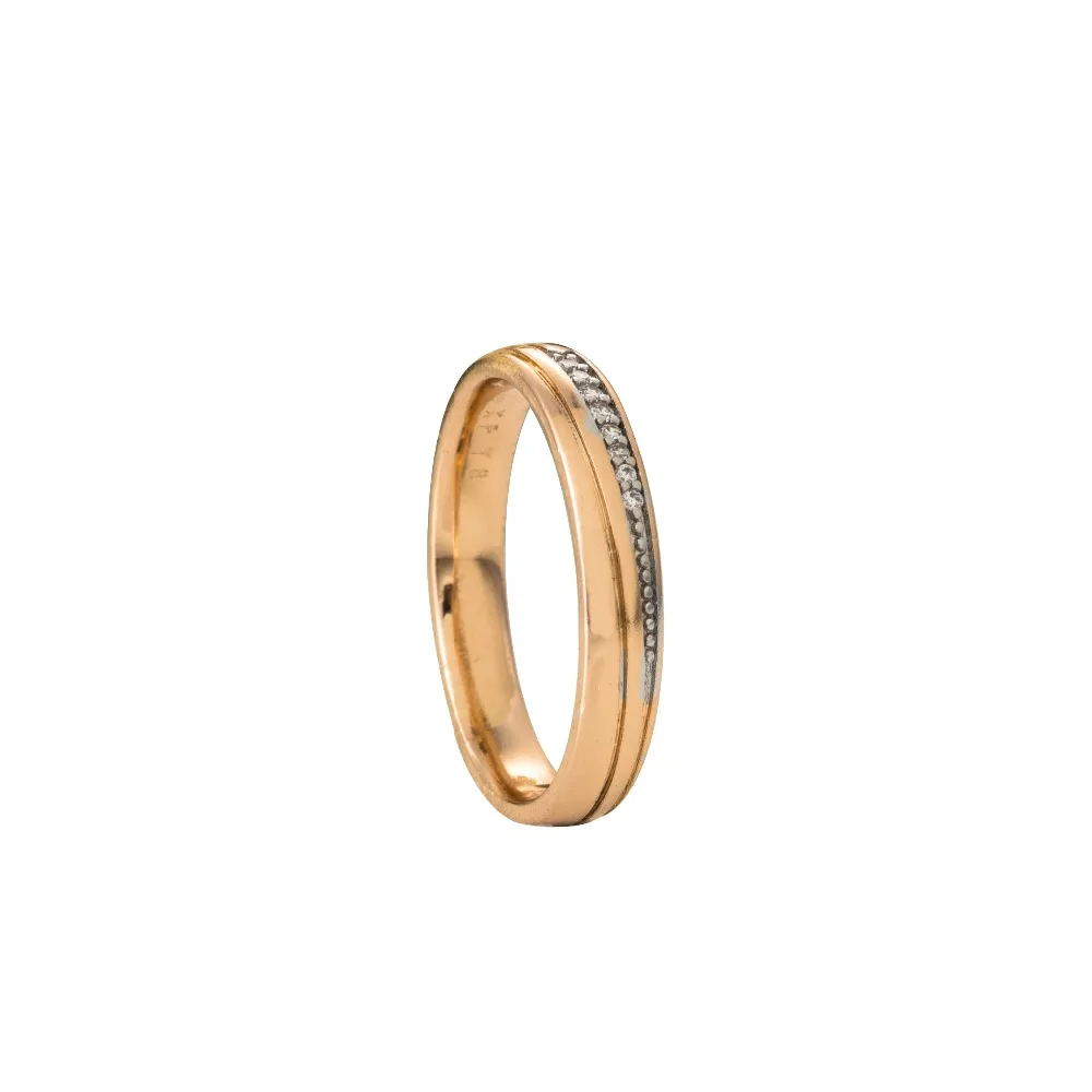 YEEMENG Золото Цвет одежда высшего качества простой кубический циркон любителей Обручальное кольцо ювелирные изделия Полный размеры