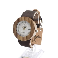 BOBO de AVES C01 Mujeres de Los Hombres de Madera Del Reloj de Esfera Blanca Fecha Auto Reloj de Cuarzo montre femme 2016