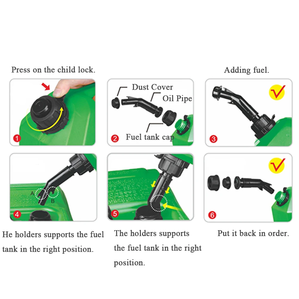 Fuel Tank 20L Litres Spare Plastic Cans Diesel Gasoline Container Jerrycan Automatic Lock Oil Pipe Tube Motor Car Oil Petrol Can - AliExpress Automobiles & Motorcycles