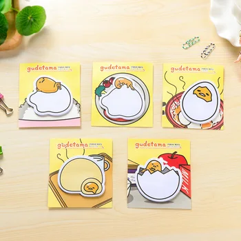 

3 Pcs Creative Cute Kawaii Lazy Egg Self-Adhesive Memo Pad Sticky Notes Post Bookmark Cartoon School Stationery Office Supplies