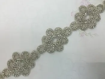 

wholesale Crystal Embellishments Rhinestone Applique for Bridal Trimming