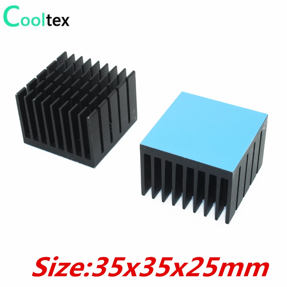 Aluminum Heatsink 50x50x12.8mm Heat Sink Radiator Cooling With Conductie Tape
