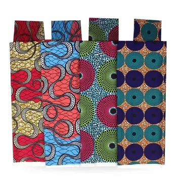 

High Quality 2 Pcs Set 4 Yards African wax Ankara Prints Modell Material & 2 Yards Silk Ankara Fabric For Women's Dress! YF42905
