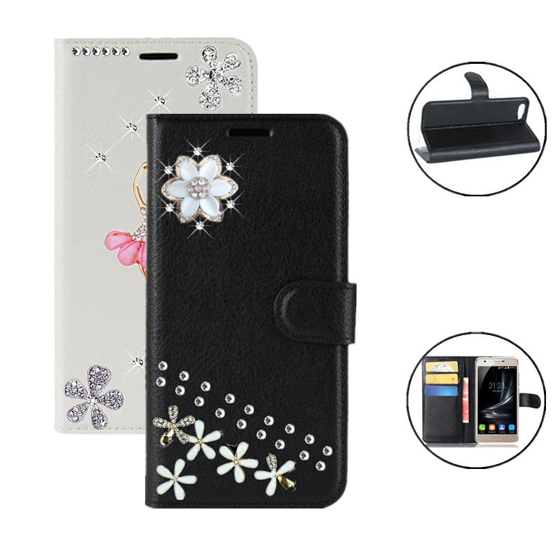 

Luxury Bling Wallet Leather Flip Phone Bag for Blackview 6 P2 E7 E7S R7 P6 A7 A9 A20 pro A10 A8 Max A30 Glitter Case cover capa