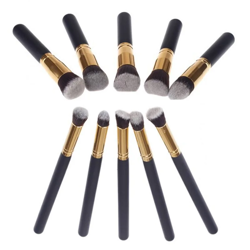 Tesoura de Maquiagem profissional 10 pcs pincéis de Model : Pincel Maquiagem