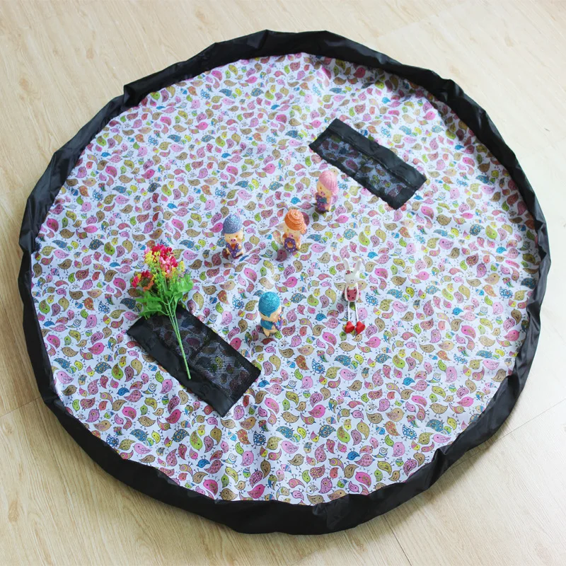 المحمولة لعب الاطفال تخزين أكياس بساط لعب للأطفال ل ليغو اللعب المنظم بن صناديق في الهواء الطلق نزهة حصيرة أرضية لعبة ص