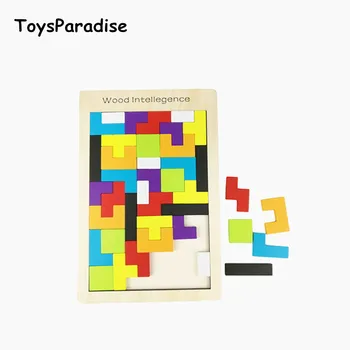 

Tetris Game Wooden Toys For Kids Adult Triangle/Blocks/Egg Jigsaw Puzzle Clever Board Montessori Geometric Educational Gift