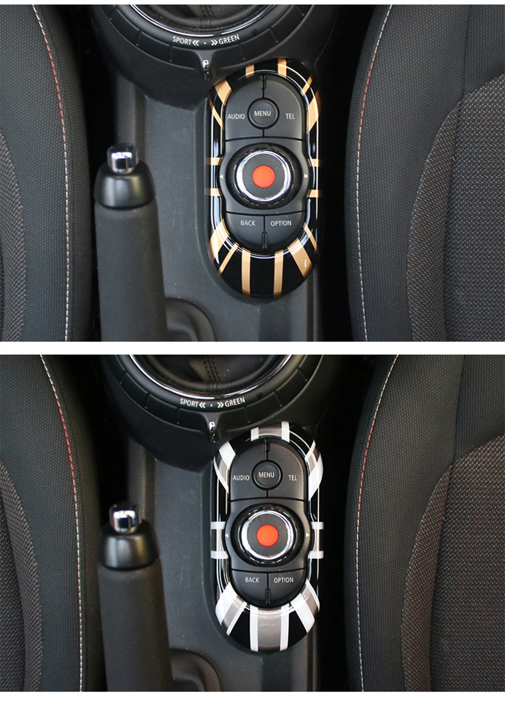 Юнион Джек Автомобильная центральная консоль Мультимедийная панель ключ корпус наклейка для Mini Cooper JCW F55 F56 аксессуары для стайлинга автомобилей