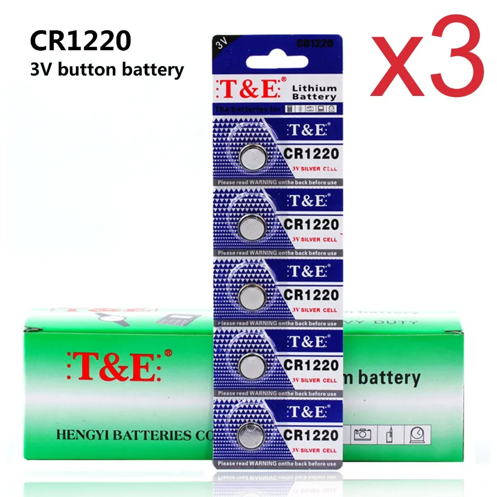 

15Pieces/3Pack Anmas Power CR1220 1220 3V Coin Button Batteries Cell Battery For Watch Toys Remote NEW