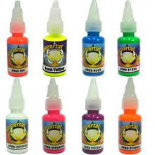 Тату черный светильник набор неоновых чернил(8 бутылок