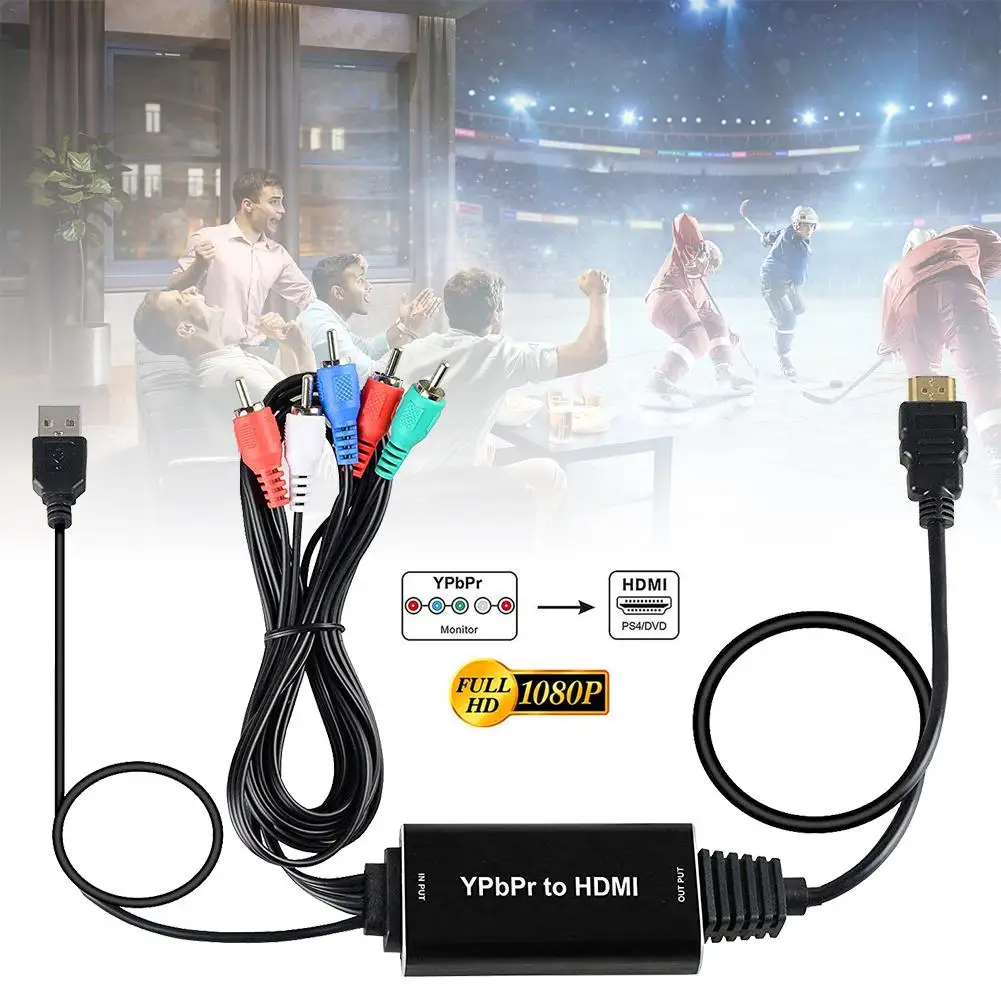 

YPBPR To HDMI Converter Adapter 5RCA RGB YPBPR TO HDMI Support 1080P Color Difference To HDMI Converter RGB To HDMI 2M Adapter
