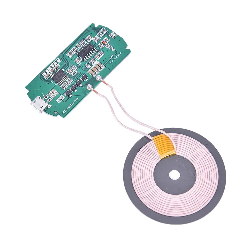 5W Qi DIY Wireless Charger Module PCBA Circuit Board with Coil Charging