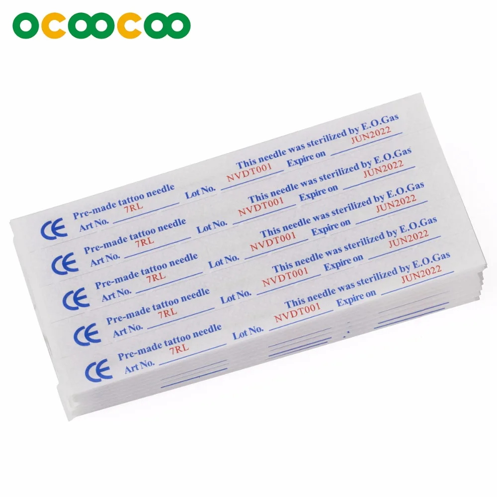

50PCS 7RL Round Liner Tattoo Needles Disposable Sterilized Individual Package 304 Medical Stainless Steel with RoHS - RL Series