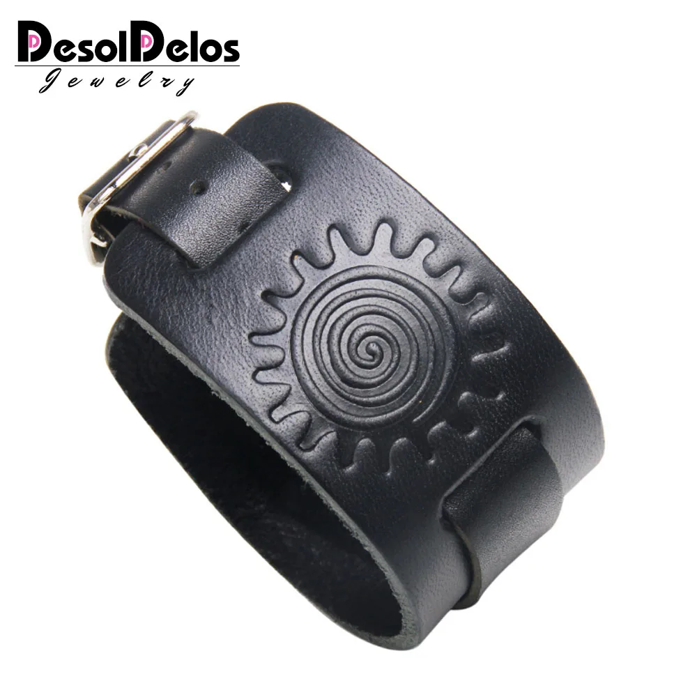 style3 black Модный кожаный браслет с принтом орла, модные широкие мужские браслеты с орлом, регулируемые женские кожаные браслеты, ювелирные изделия - Окраска металла: style3 black
