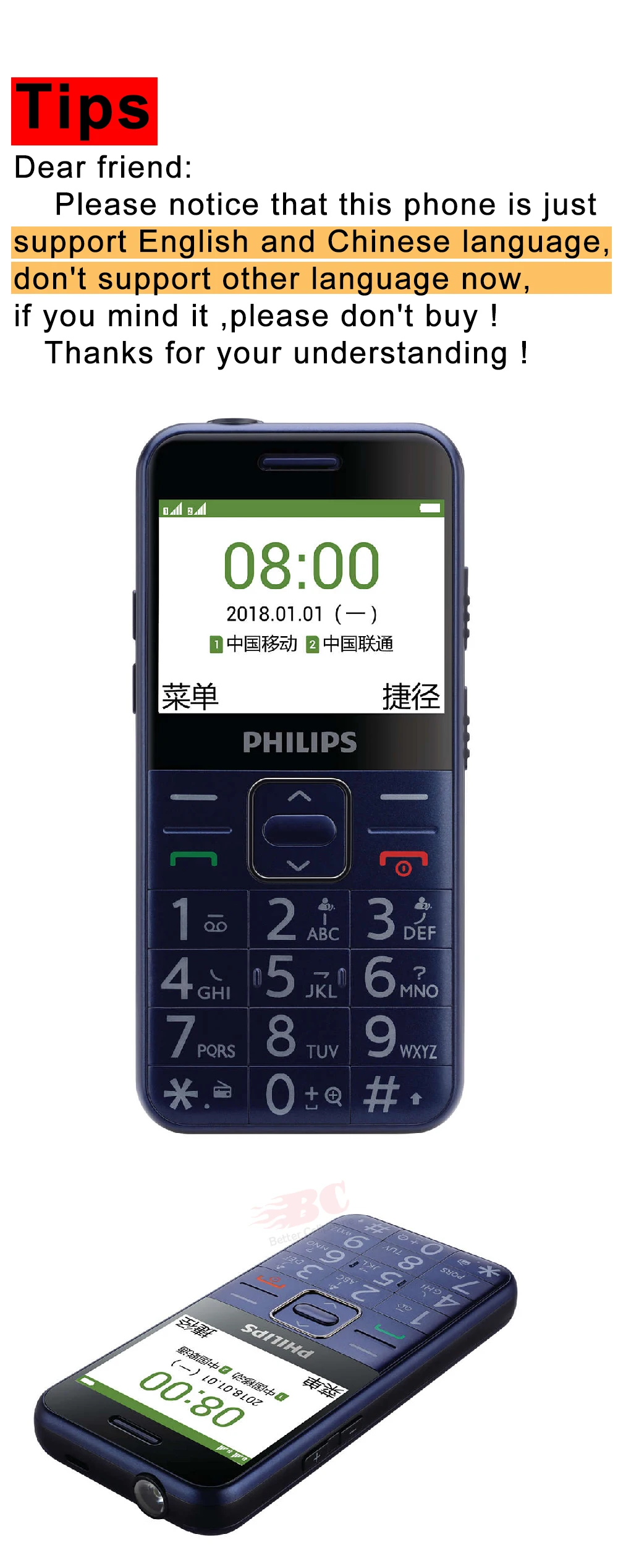 Оригинальный Philips E171L 2,31 дюйма GSM2G 1400 мАч Dual Sim карты большой Батарея светодио дный фонарик 240x320 P FM большой объем клавиатура телефона