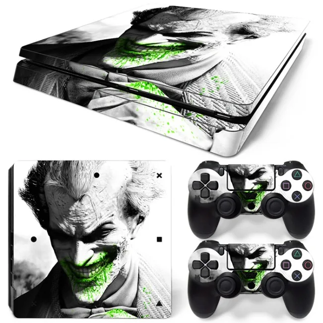 

Joker Different pattern For PS4 Slim Decal skin sticker full body for PS4 Slim Console and 2 Controllers