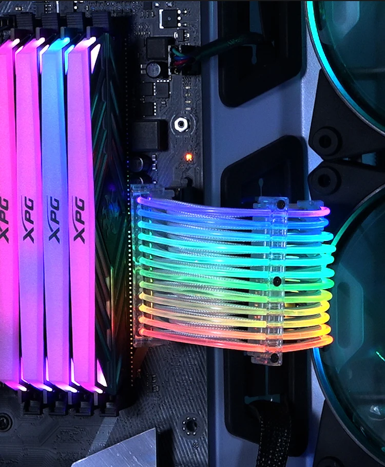 Удлинительный кабель LIANLI Rainbow 5 в RGB для 24 контактного подключения к материнской