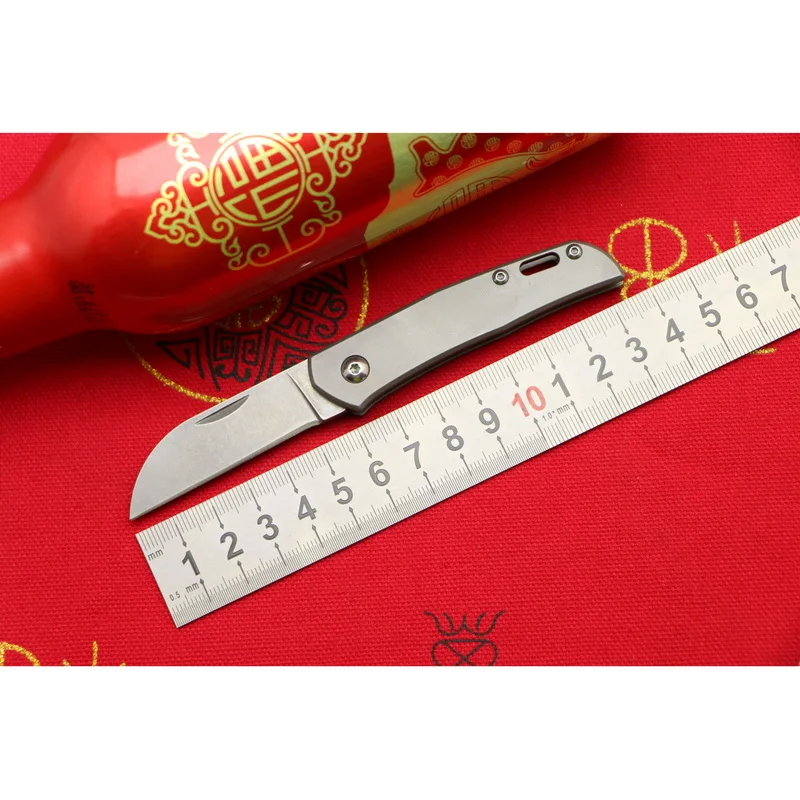 

LOVOCOO A03 9cr18mov blade titanium handle Flipper folding knife Outdoor camping hunting pocket Tactical fruit knives EDC tools