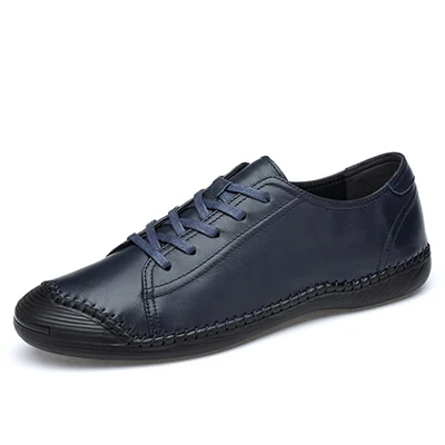 CYYTL/брендовая кожаная повседневная мужская обувь; мягкие кроссовки; весенние лоферы; удобная мужская обувь на нескользящей подошве; Masculino Zapatos de Hombre - Цвет: Blue