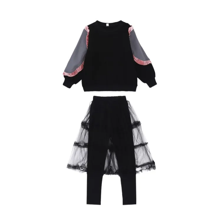 

Kseniya Kids 2018 Spring And Autumn Long Sleeve Shirt Girls New Kids Fashion Two-piece Set Girls Clothing Sets Girl Outfit