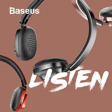 Baseus D01 kablosuz bluetooth Kulaklık Stereo Katlanabilir Kablosuz Kulaklık Iptal Gürültü mikrofonlu kulaklık Telefonları Bilgisayar için(China)