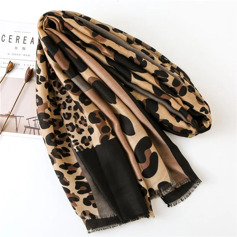 Модная испанская Роскошная брендовая леопардовая Лоскутная шаль из вискозы шарф с принтом глушитель мягкий большой хиджаб Sjaal Foulards мусульманский