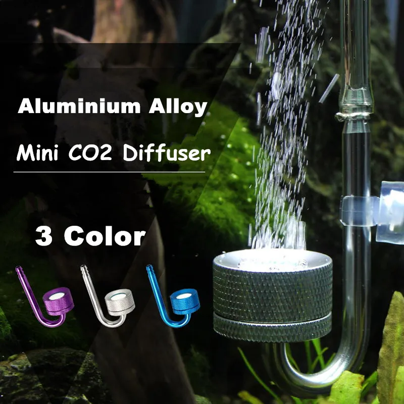 

3 Colors Aluminium Alloy Co2 Nano Diffuser Atomizer With Ceramic Slice Co2 Diffusion Reactor For Aquairum Plant