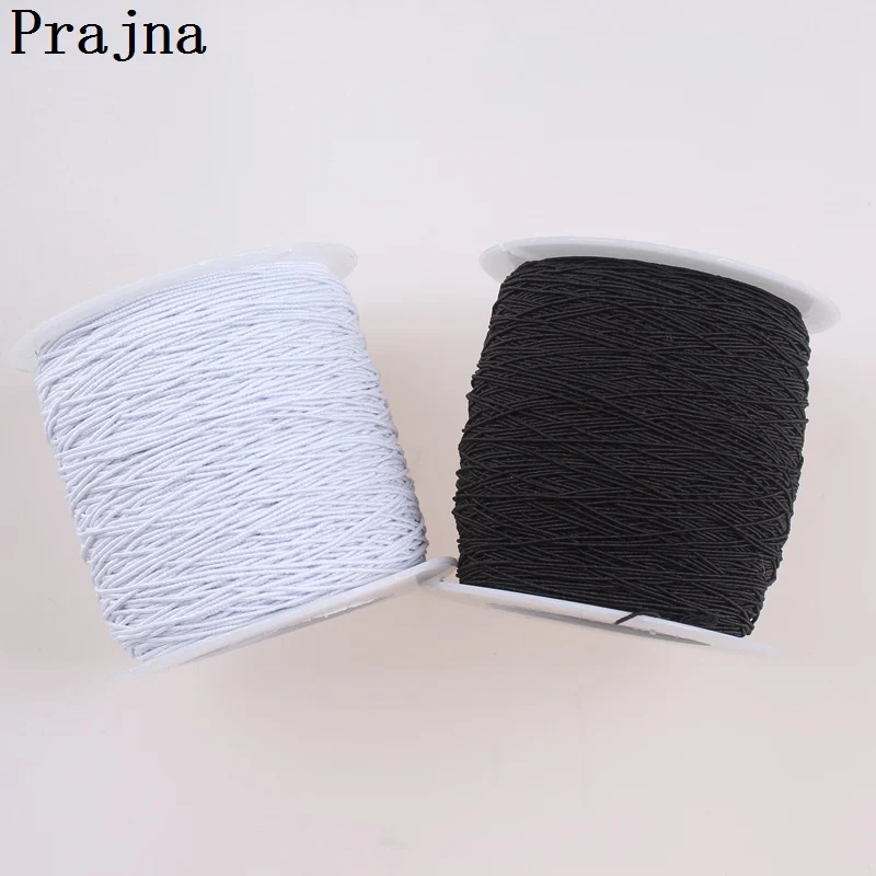 Prajna White Black Elastic Thread Polyester Machine Sewing Beading Industry Fabric Supplier Accessory 200 Meters/Roll DIY | Дом и сад
