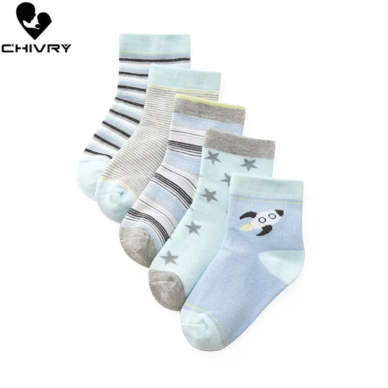 Детские носки Chivry 5 пар/лот для новорожденных весна осень детские 100% хлопок