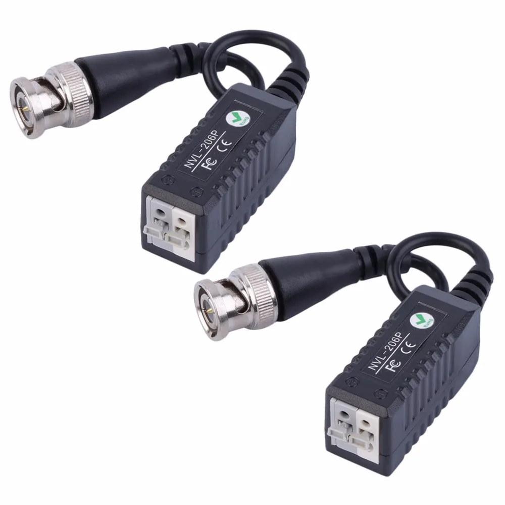 

LESHP New Arrival 1 Pair HD CCTV Via Twisted Video Balun Transmitter CCTV accessories for CVI/TVI/AHD 0-300m Hot