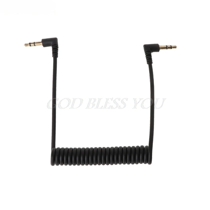 1pc Durable 3.5mm Male to Male Audio Car Aux Extension Retractable Spring Cable