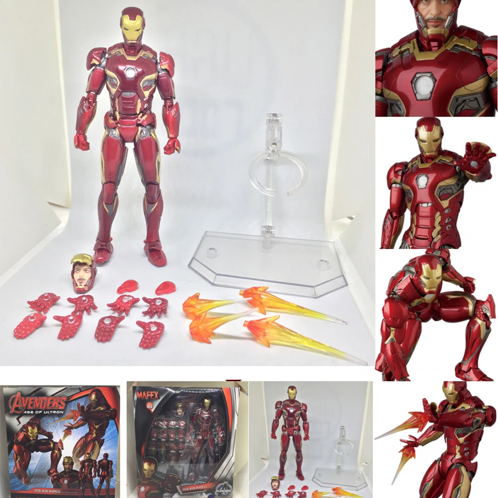 Marvel Avengers League Iron Man Mark45 Mafex 022 PVC Action Figure Toy Doll Christmas Birthday Gift