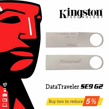 

Original Kingston usb flash drive USB 3.0 DataTraveler SE9G2 Flash Disk 16GB/32GB/64GB DTSE9G2 Metal 3.0 U Disk