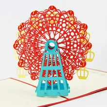 Корень жизни пользовательские 3D стерео карты колесо обозрения руководство бумага открытки на день рождения Творческий Почтовые открытки
