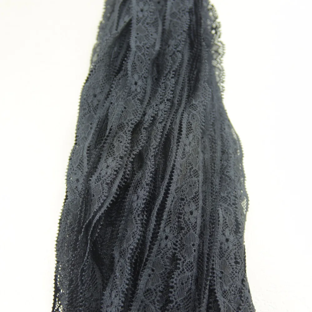 110 yards 12mm width black Elastic Stretch Lace trim sewing garment