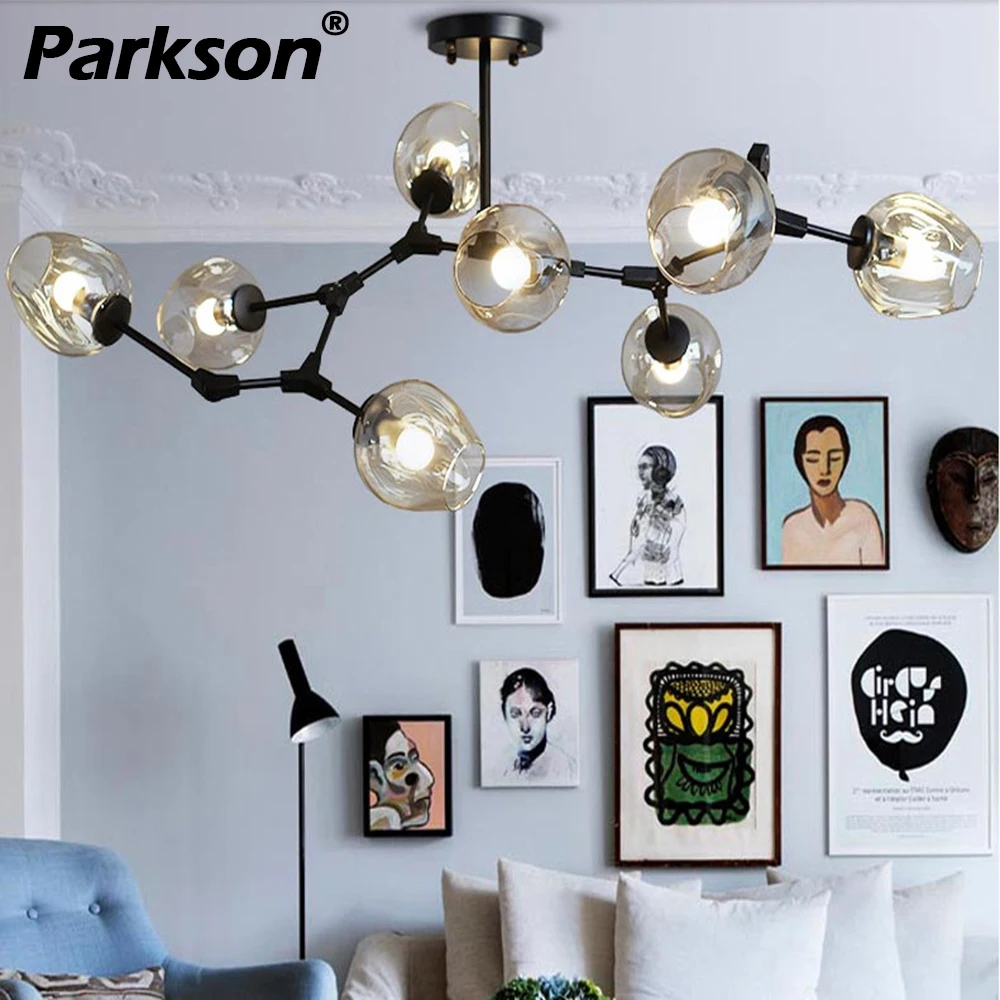 

Modern Chandelier lighting Nordic Branching Bubble Ball Pendant Lamp dining room restaurant lustres cristal LED Chandelier Light