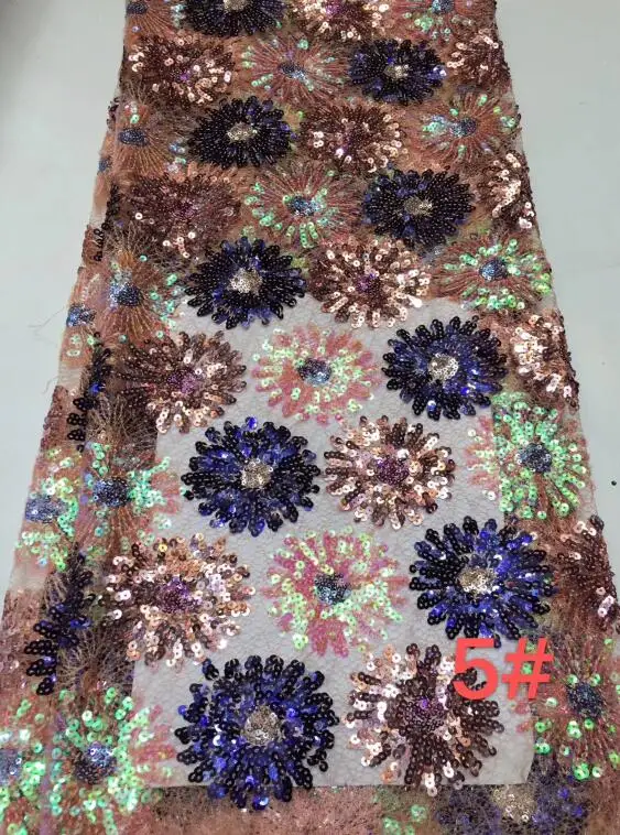 Jolin-6.2305 embroidered Mesh Tulle fabric Factory price sequins Nigerian lace fabrics | Дом и сад