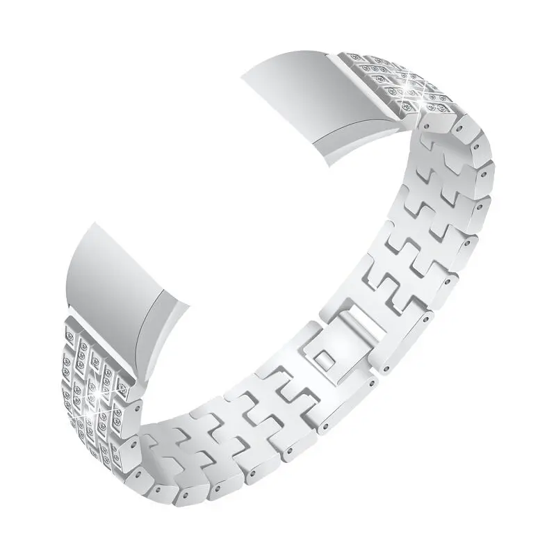 Popular Stainless Steel Watchband For Fitbit Charge 2 Watch Band Metal Links Wrist Strap Replaced Luxury Bracelet Strap