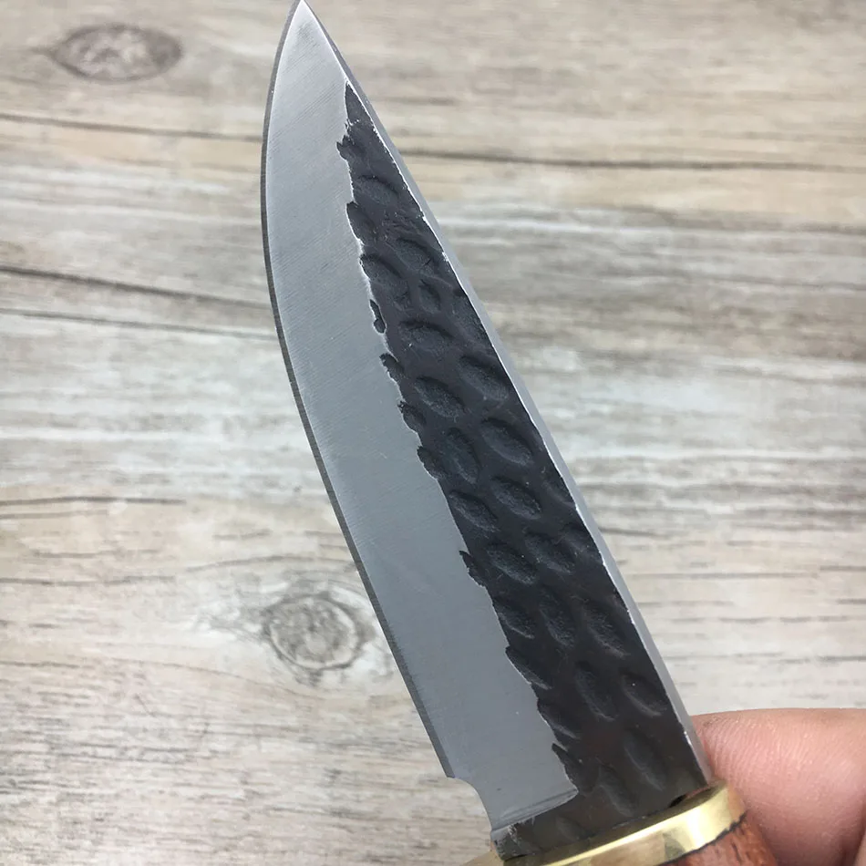 Swayboo охотничий нож из углеродистой стали с фиксированным лезвием для кемпинга, нож для выживания, походные спасательные ножи с кожаной оболочкой