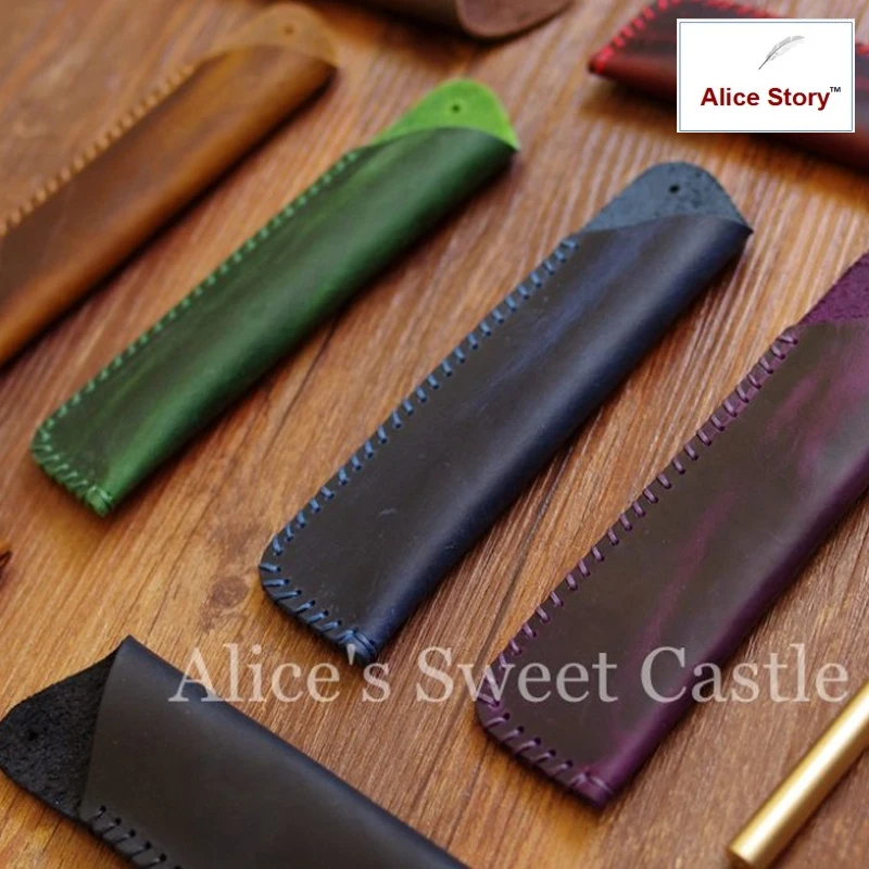 

Genuine leather pen bag for traveler notebook travel diary accessories