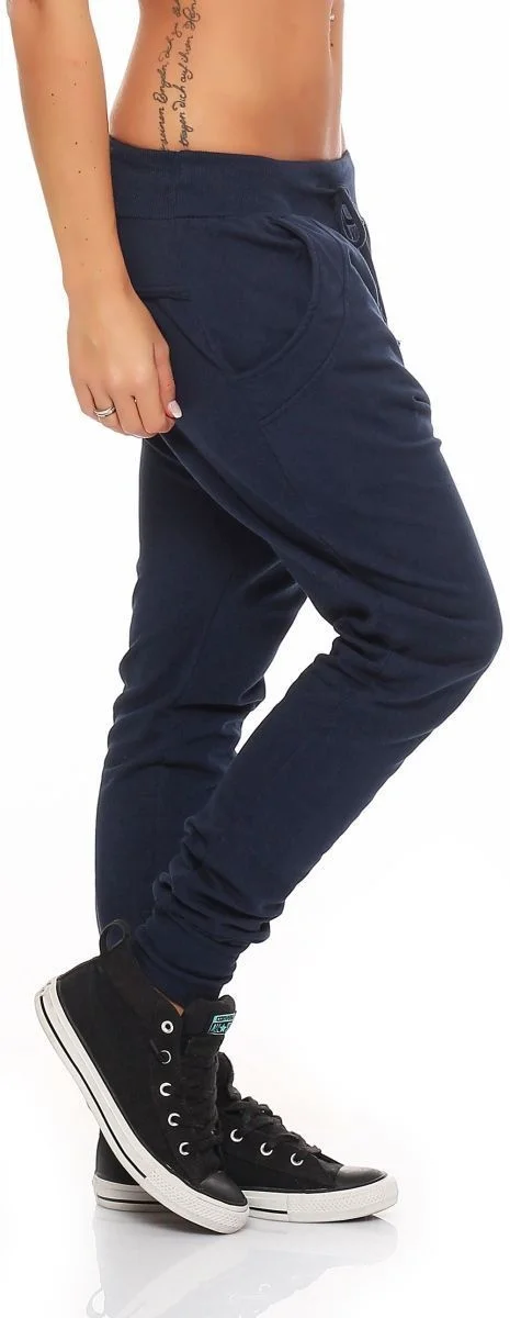ZOGAA женские шаровары, женские повседневные Длинные свободные женские брюки, одноцветные спортивные штаны для бега размера плюс, горячая Распродажа - Цвет: Dark Blue