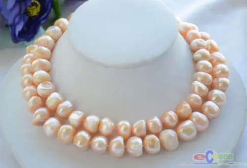

Hot selling free shipping******* 33" 15mm pink baroque freshwater cultured pearl necklace