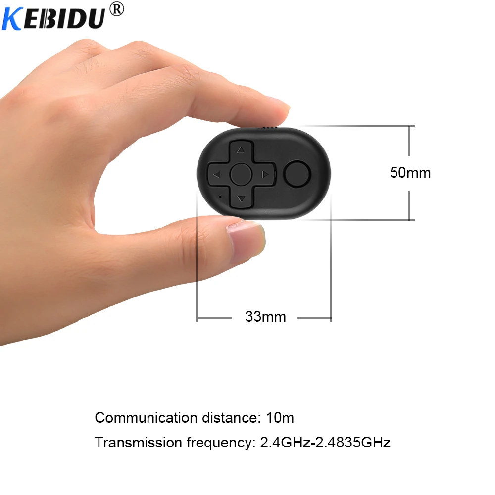 KEBIDU кнопка спуска затвора Bluetooth пульт дистанционного управления аксессуар для селфи камера управление Лер для iPhone IOS Android телефон