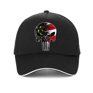 American Sniper Chris Kyle Men Cap Punisher Skull Navy Seal Team Baseball Caps Fashion USA Flag Camo Adjustable Hat Snapback